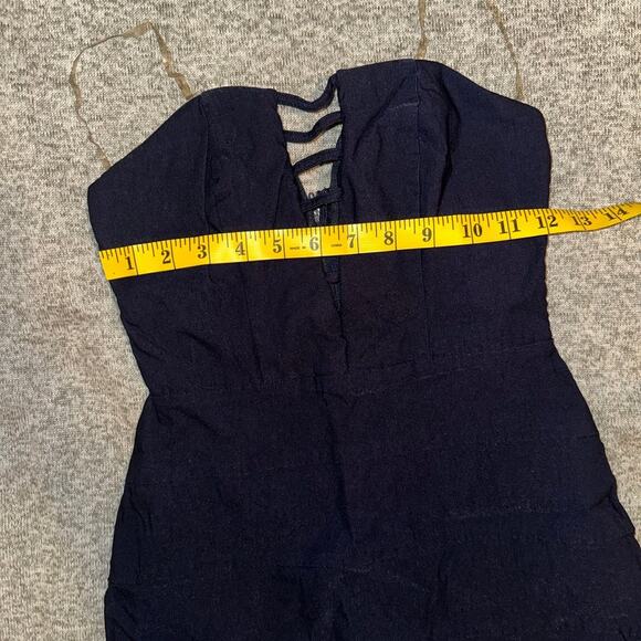 Strapless Navy Blue Bodycon Bandage Dress Size 5 - Picture 8 of 8